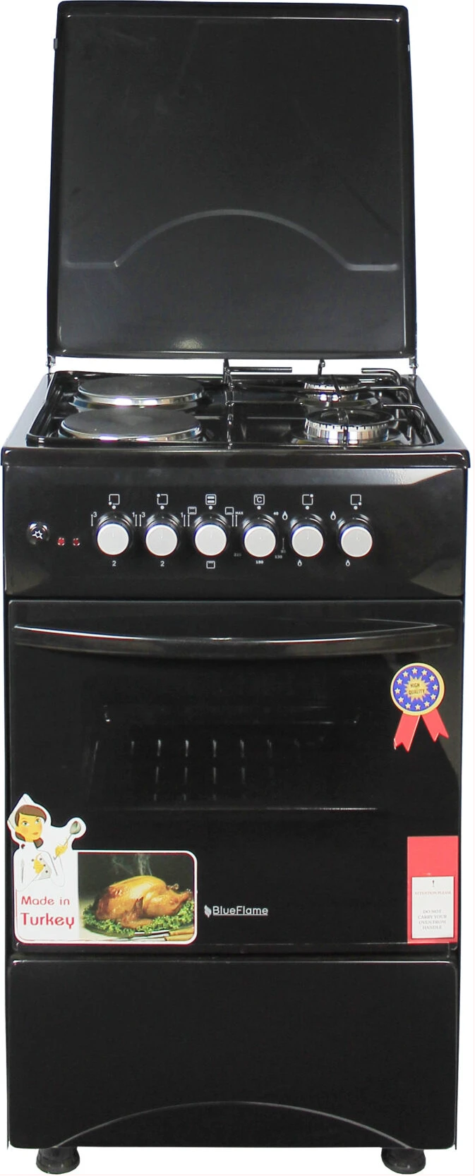 Blueflame Cooker C5022E – B 50x50cm 2 Electric Plates And 2 Gas Burners ...