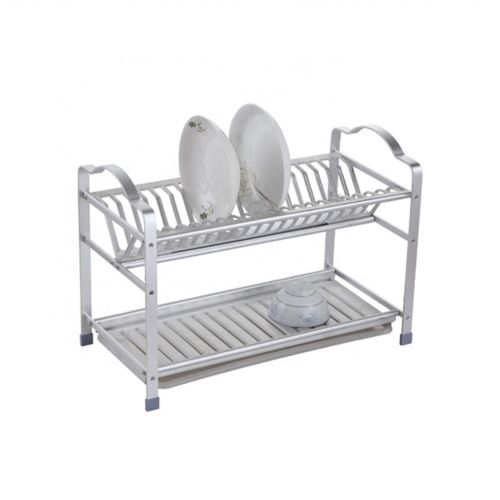 Large Dish Drying Stainless Steel 2 Tier Dish Rack TGBY