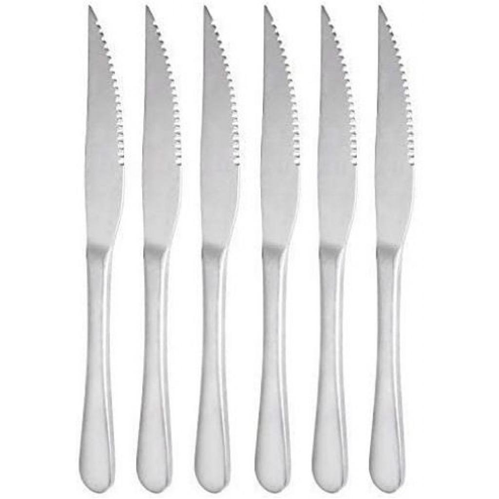 6 Pieces Of Table Steak knives Cutlery Set, Silver