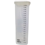 Storage Container, Cereal Food Box With Measurement Marks, 2L - White