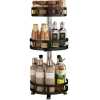 3 Tier 360° Rotatating Kitchen Trolley Shelf Spice Storage Rack Organizer Stand - Black