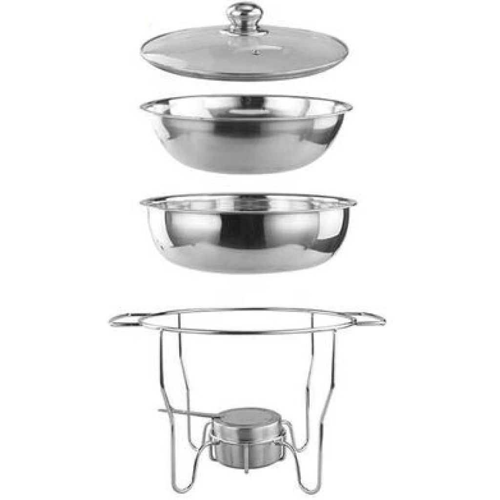 Stainless Steel Glass Serving Dish hot pot small chafing dish Food