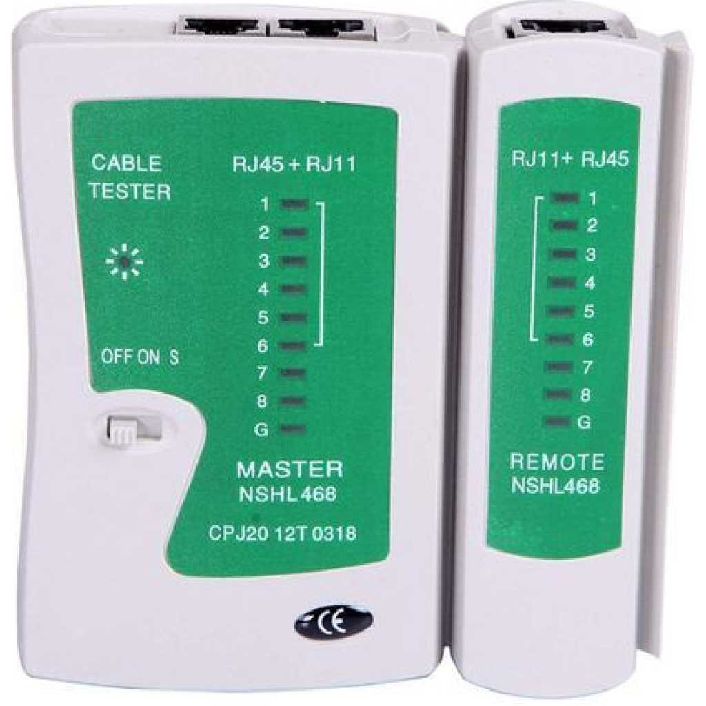 Network Lan Cable Tester Rj45 Rj-11 - White