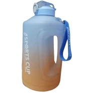 3.78L Time Marked Fitness Jug Outdoor Frosted Water Bottle, Multi-Colour.