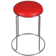 Stool With Cushion - Red Colour