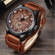 Curren Stylish Dated Analog Men's Watch - Brown