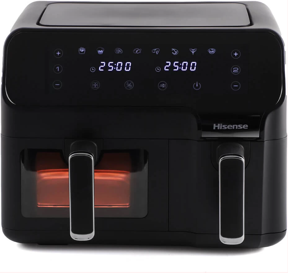 Hisense 8.8-Litre Air Fryer H09AFBK2S5; 2700W, LED Display, Overheat Protection, Auto Shutoff - Black