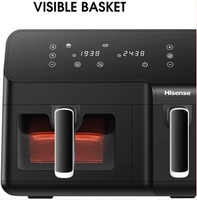 Hisense 8.8-Litre Air Fryer H09AFBK2S5; 2700W, LED Display, Overheat Protection, Auto Shutoff - Black