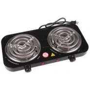 Double Coil Electric Hotplate Cooker - White