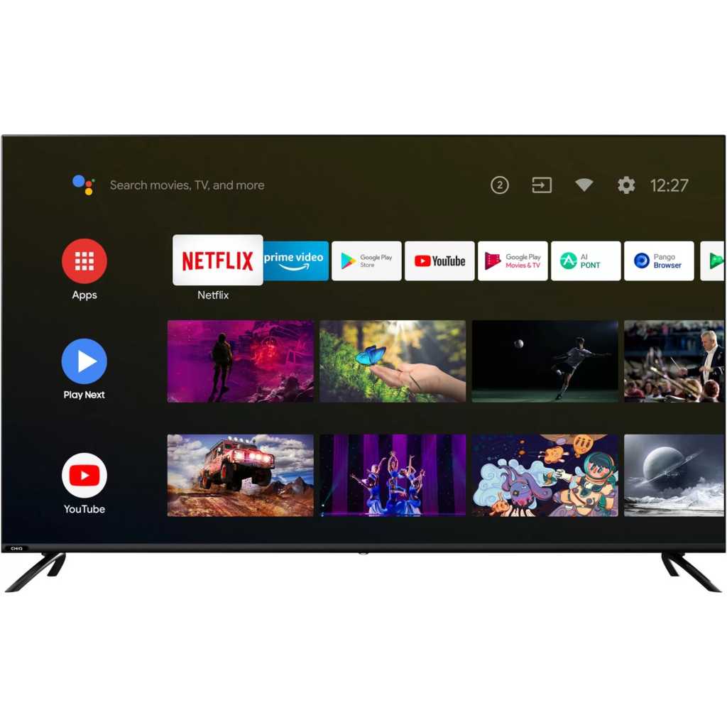 Golden Tech Smart 50-Inch 4K UHD Smart Android TV; In-built Decoder LED TV - Black