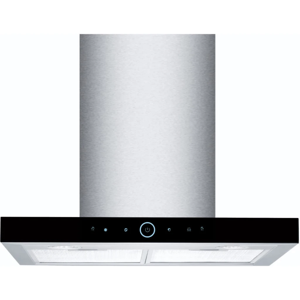 IQRA 60cm Chimney Cooker Hood IQ-KC600; Touch Panel | LED Lamp| 1.5m Pipe| Motion Sensor, Kitchen Extractor Fan - Silver