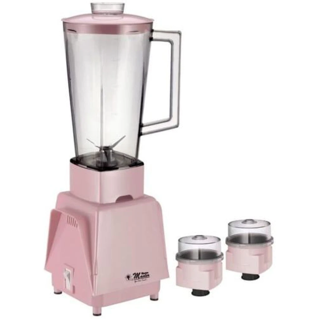 Electro Master EM-BL-1071 1.0L Jar Blender & 2 Grinders - Pink