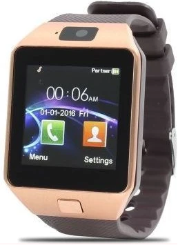 Dz09 Multifunctional Bluetooth Smart Watch and Sim Card Gold TilyExpress Uganda