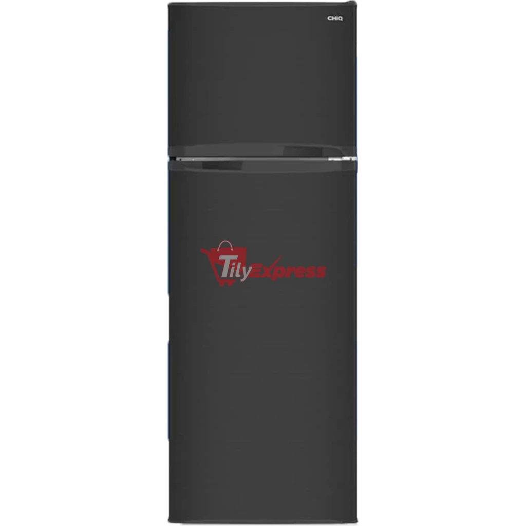 CHiQ 260 Liters Double Door Fridge, 260L - Black