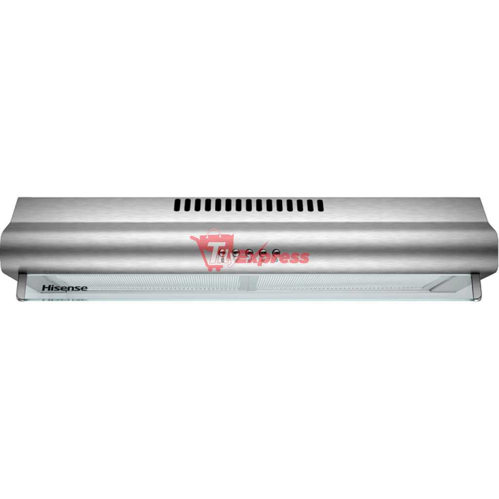 Hisense 60cm Cooker Hood HHO60PASS; Under Cabinet Kitchen Extractor Fan - Silver