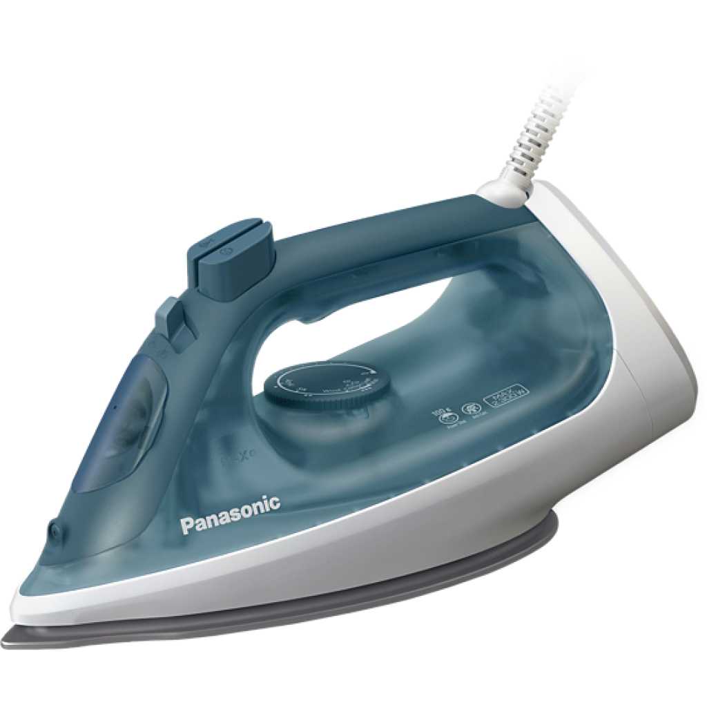 Panasonic Steam Iron 2300W, Anti Calc Titanium Coating Spray + Vertical 100g Power Shot Steam NI-S430 - Green