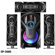 Saachi 3.1CH10000watts AC/DC FM/BT/USB Sub Woofer System, Multi-Speaker Home Theatre - Black