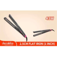 Decakila Hair Straightener 43W Ceramic Coating 2.5CM Flat Iron Electric Temperature Control KEHS034B