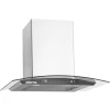 GEEPAS 60CM Slim Cooker Hood With Charcoal Filter/ Chimney With 750 m3/Hour Suction, 3 Speeds, 2X1.5 Watts LED, Baffle Filter, 230 W Motor, Digital Touch Panel, Stainless Steel Finish Body 230 W GHD601GB White