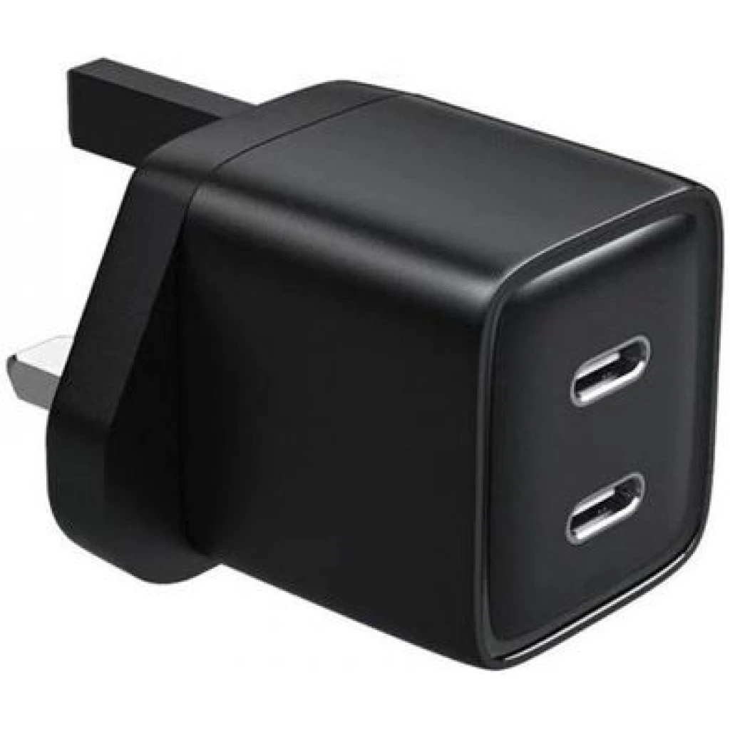 AD-30 Charger Adapter Fast Charging PRO Max Plug Dual Type-C Wall Charger for iPhone- Multicolor