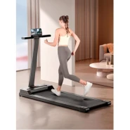 Under Desk Treadmill, Portable Treadmill, Folding Walking Running Pad w/Remote Control APP Controlled Bluetooth Speaker LED Display Jogging Walking for Home Office Installation-Free, Max load 243LBS -Silver