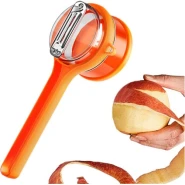 Multifunctional Sided Stainless Steel Blade Peeler with Storage Box Container Fruit and Vegetable Peeler with Container,Stainless Steel Type Peeling Storage Scratcher Fruit Peeling Knife Build-in Carrot Potato Eye Remover Skin Scraper - Multicolor