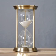 32*17.5cm Sand Timer Rotating Hourglass Brass Tone 15 30 60 Minutes Metal Sand Glass Sand Timer Vintage Gift for Vintage Home Décor Wedding Gift Metal 720 Rotating One Hour For Home Desk Office Decorative -Multicolor