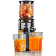 Saachi Slow Juicer With Oversized Feed Chute, Full Copper Motor, Advanced Juice-Pomace Separation With Slow Squeeze Technology, 700ml Pulp Container, 1000ml Juice Container